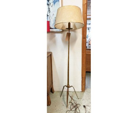 STANDARD LAMP, 164cm H, metal, triform base. 