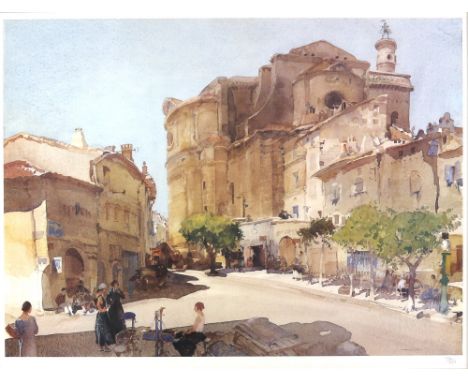 After Sir William Russell Flint, RA (Scottish, 1880-1969), Summertime, Uzes, colour print, limited edition 174/653 with W R F