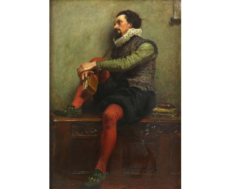 Manner of John Dawson Watson,  Contemplation oil on panel, unsigned, 36cm x 25cmProvenance: A. R, Whibley &amp; Son, Worthing