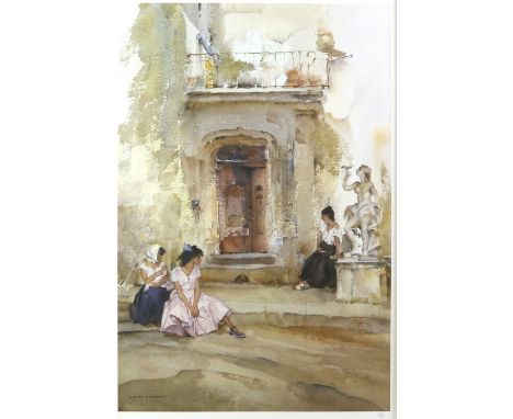 After Sir William Russell Flint, RA (Scottish, 1880-1969), Ancient Doorway Cordes, colour print, limited edition 174/650 with