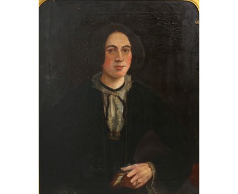 Late 19th century British school, Portrait of a Lady, oil on canvas, unsigned, in giltwood frame, 74 x 62cm         