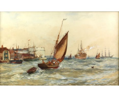 R. Malcolm Lloyd (British, 1855-1945), 'Entrance to  Harbour', pair of watercolours, both signed and dated 1894 lower right, 