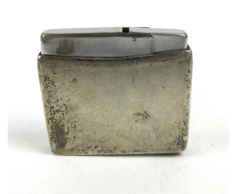 A Georg Jensen silver mounted lighter of plain rectangular form, numbered 367 to base, h. 4.5 cm   CONDITION REPORT:  Heavy w