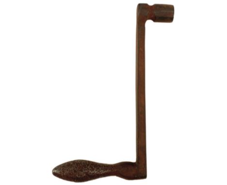 A LATE 16TH OR EARLY 17TH CENTURY GERMAN WHEELLOCK SPANNER, of conventional form, 4.5inches long, shallow tubular head, elong