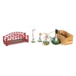 4 Signale, 1 Bogenbrücke Märklin, Spur