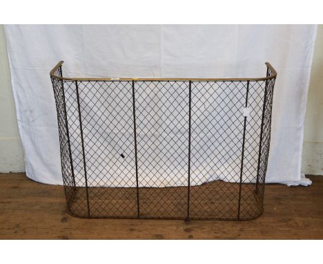 A brass and mesh nursery fireguard.  42ins wide.  Est £15-30