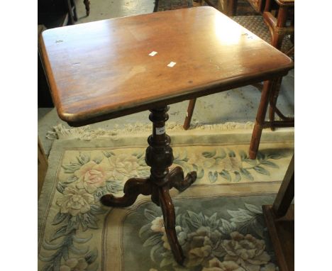 19th Century mahogany rectangular tripod table.(B.P. 24% incl. VAT)