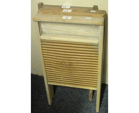 Three vintage washboards, two with glass panels.(B.P. 24% incl. VAT)