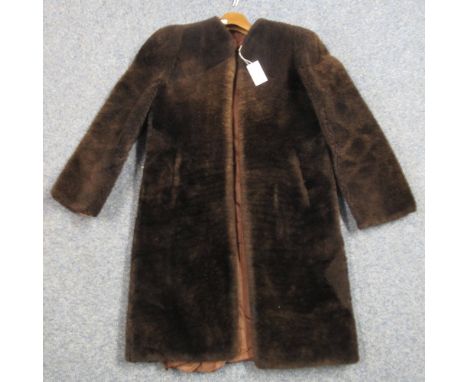 Vintage dark brown sheepskin coat. (B.P. 24% incl. VAT) 