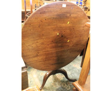 19th Century tilt top mahogany tripod centre table.(B.P. 24% incl. VAT)