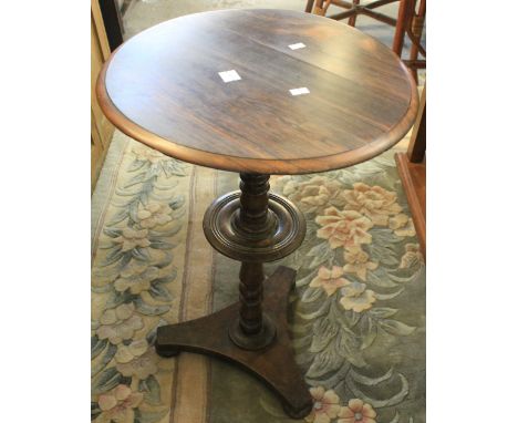 Victorian rosewood tripod table.(B.P. 24% incl. VAT)