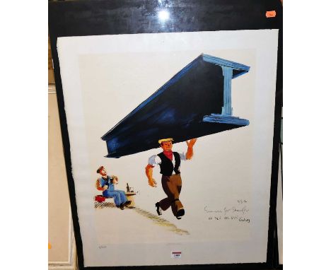 G&amp;B Arts Ltd, Limited edition advertising screen print for Guinness No. 9/250, the full sheet 68x56cm