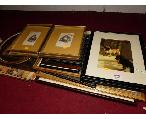 A quantity of prints, to include portrait engravings, frames etc 