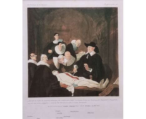 Simplicissimus, nach, Print nach dem Jahrgang 1958, Sondernummer 25 Medizin "Die Anatomie des Dr. Adenauer", hinter Passepart