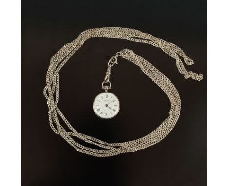 Taschenuhr/ Frackuhr, Chopard, Genève, Silber 800, Ref. 3005, nummeriert 100538, rundes Ziffernblatt mit römischen Ziffern, D