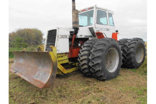 Case 2670 4wd Tractor Hours Powershift Pto 12 Ft Degelman Blade 8 34 Duals Sn 87