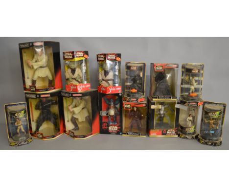 14x Hasbro/Kenner star Wars boxed figures including Episode I examples.