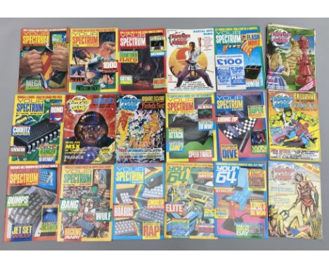 18 games console gaming magazines from the 1980s - titles are YOUR SPECTRUM, COMPUTER &amp; VIDEO GAMES and YOUR 64. (18)&nbs