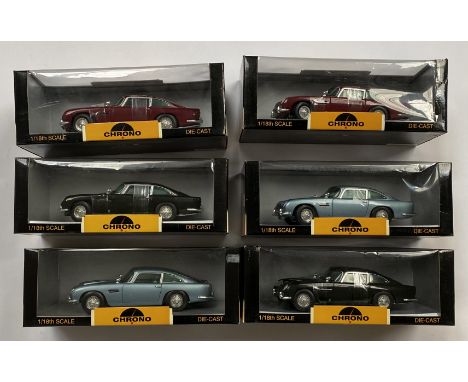 6x Chrono 1:18 Scale Diecast models, all boxed.