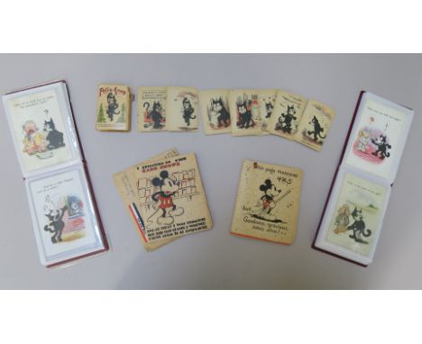 "Felix-Snap" 1920s boxed cat card game made in Germany with original box and instructions (box shows signs of wear), plus 44 