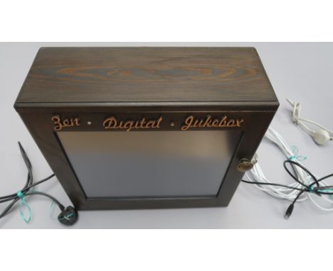 Zen Digital Jukebox tested and in working condition with key to open front and complete with computer, power and speaker lead