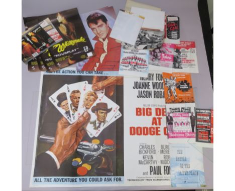 Big Deal at Dodge City first release British quad film poster printed in England by Stafford & Co starring Henry Fonda, with 