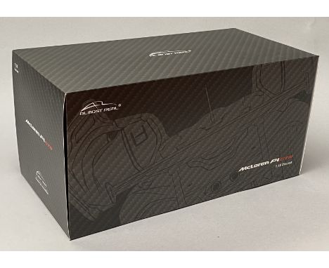 Almost Real 1/18 scale McLaren P1 GTR diecast model car. Boxed.CONDITION REPORT: inner box/polystyrene still sealed. Outer bo