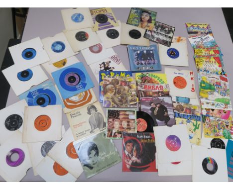 Record collection of singles including picture sleeves - Jive Bunny, The Clash,&nbsp;17, Ltd Ed colour vinyl,&nbsp;Spirit,&nb