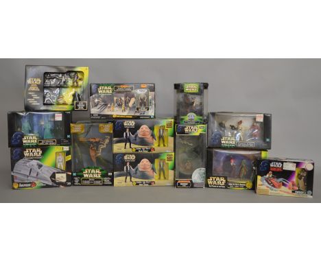 12x Kenner/Hasbro Star Wars Power of the Force and shadows of the Empire&nbsp;boxed figures and vehicles.