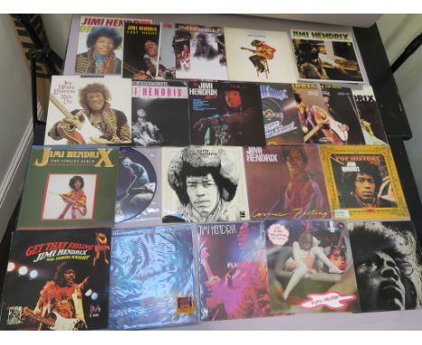 Jimi Hendrix 24 vinyl records including Argentinean "Get that Feeling" with Curtis Knight Groove GL80001, Valleys of Neptune 