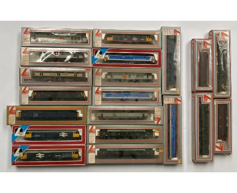 OO gauge: 15 Lima models locomotives together with 2 motorised coaches and 3 rolling stock. All boxed. (20)