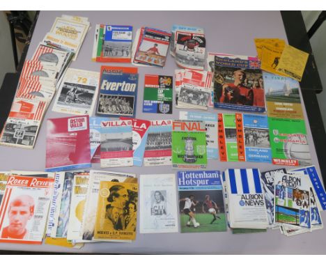 Collection of football programmes incl. Cup Final one signed Cradley Heath Speedway programme, programmes for clubs from the 