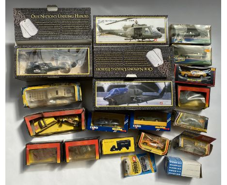 18x Assorted diecast models, mostly corgi examples together with Budgie, Scalextric etc. all boxed.