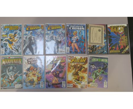 Signed DC comics including Green Lantern #165 signed and remarked by Rick Burchett (21/49), Flash #1 signed by Ken Lashley, W