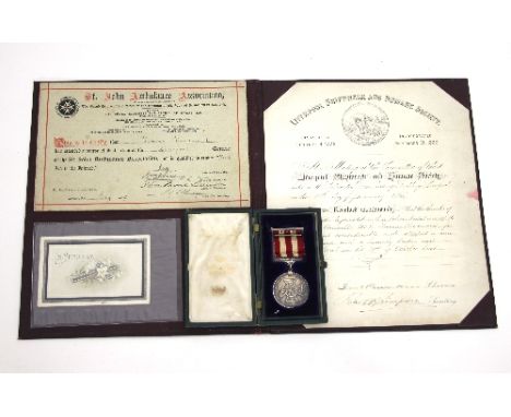 A Liverpool Shipwreck and Humane Society General medal to PC 200 D, Thomas Woodward, for stopping a runaway horse at great ri