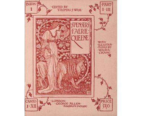 Spenser (E) The Faerie Queene, illustrations by Walter Crane, edited by Thomas J Wise, six volumes, 1896