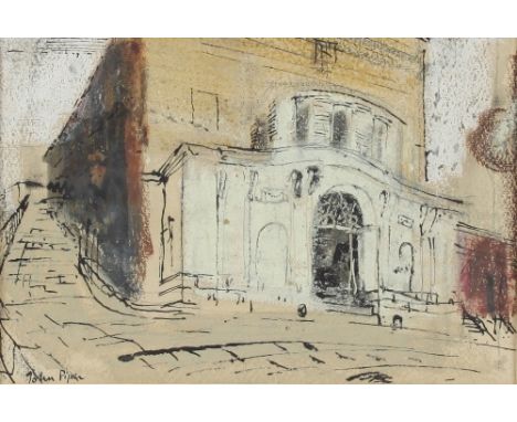 John Piper (British 1903-1992)/The British Embassy, Rio/coloured chalk over ink, 17cm x 25cm/Note: This is a sketch of panels