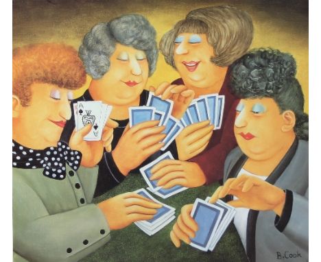 Beryl Cook (British 1926-2008)/Playing Cards, 8/650/signed limited edition print, 44cm x 47cm Condition Report: Artist's Resa