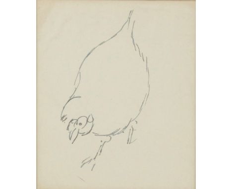 Duncan Grant (British 1885-1978) /Chicken/inscribed on a label to the reverse 'Sketch of Hen given by Deidre Feb 1980 taken f