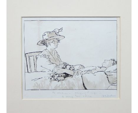 M A Mathers/Girl Dressing/He Went on Saying Things in a Very Low Voice/Self Portrait/Girl Bathing/signed/four pencil drawings