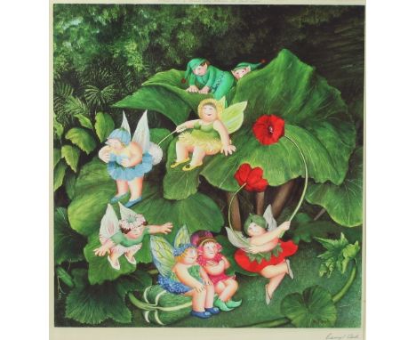Beryl Cook (British 1926-2008)/Fairies/signed print, 43cm x 41cm Condition Report: Artist's Resale Rights may apply to this L