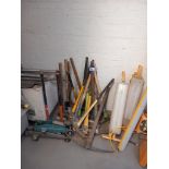 Qty of picks, sledge Hammers & 2 trolley jacks
