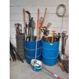 Qty of shovels & scrapers etc