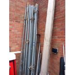 Qty of scaffold tubes & fittings with 2 boards
