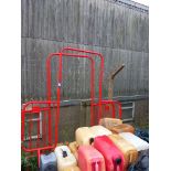 Pair of pedestrian walk through barriers