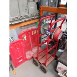 2x fire extinguisher trollies & 2x stands