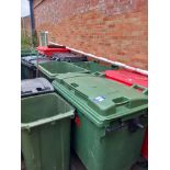 12 various wheelie bins throughout yard (The items in this lot have been utilised in Asbestos
