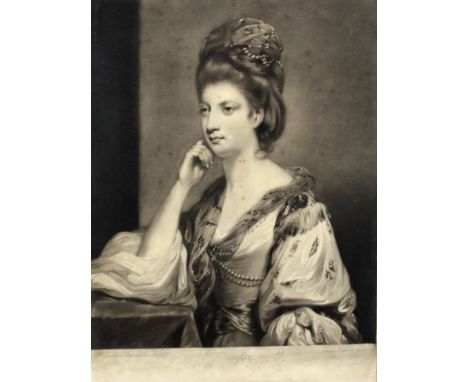 James Watson after Sir Joshua ReynoldsMezzotint Portraits: "[Catherine Bunbury]" looking towards left, right hand on lap, lef