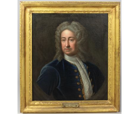 Attributed to Garret Morphy (Irish 1650 - 1716)"Portrait of Sir William Parsons, Bart," died 1740, O.O.C., 77cms x 64cms (30"