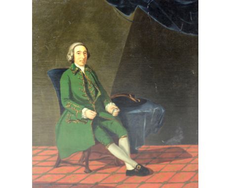 Early 18th Century Irish School"Portrait of John Conry of Shankill & Bettifield, Co. Roscommon (1704 - 1769), in full green v